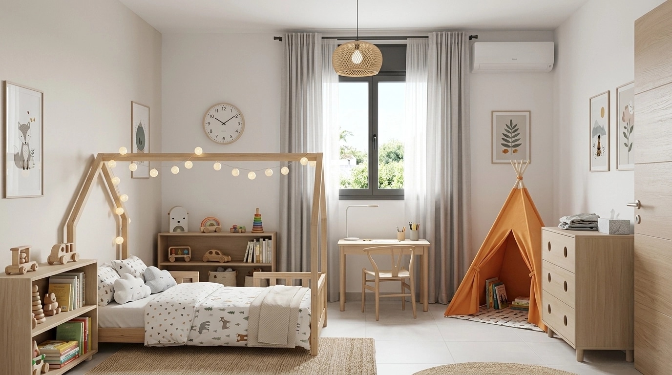 Interior design in Scandinavian style — Kids Room by GenRoom AI