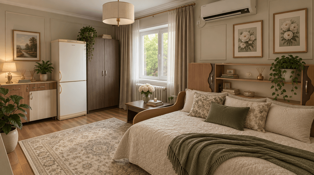 Interior design in Neoclassic style — Bedroom by GenRoom AI