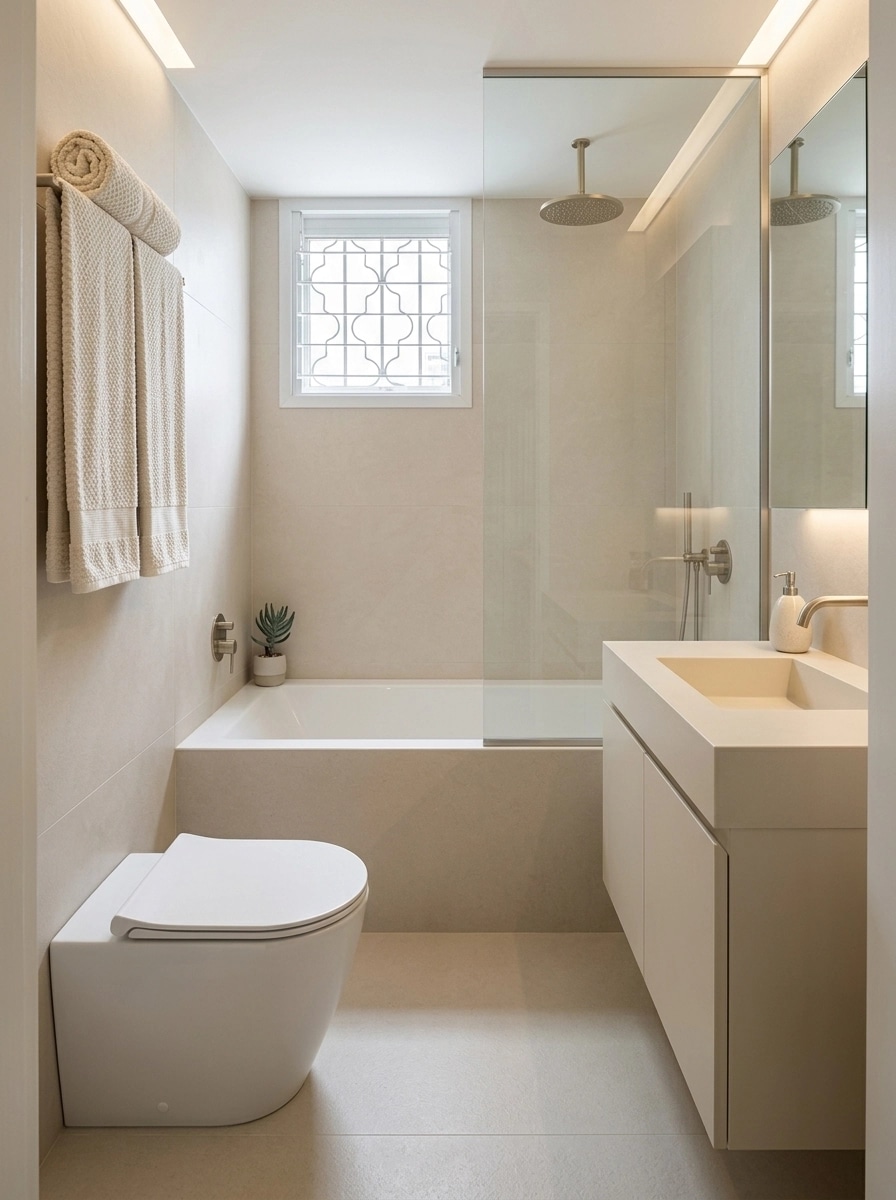 Minimalism Bathroom design — interior photo by GenRoom AI