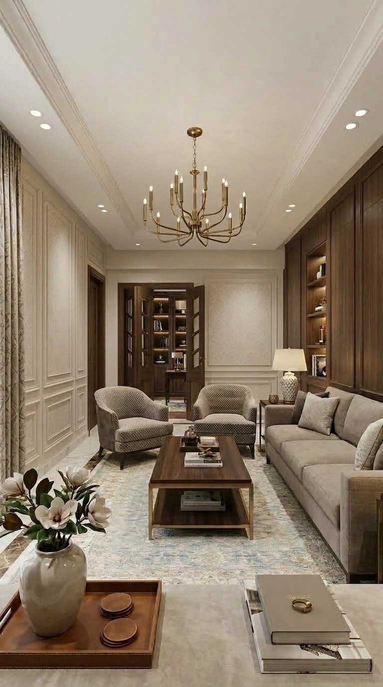 Transitional Living Room design — interior photo by GenRoom AI
