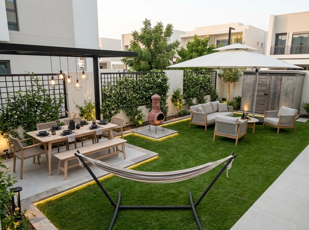 Landscape design in Scandinavian Garden style — Yard by GenRoom AI