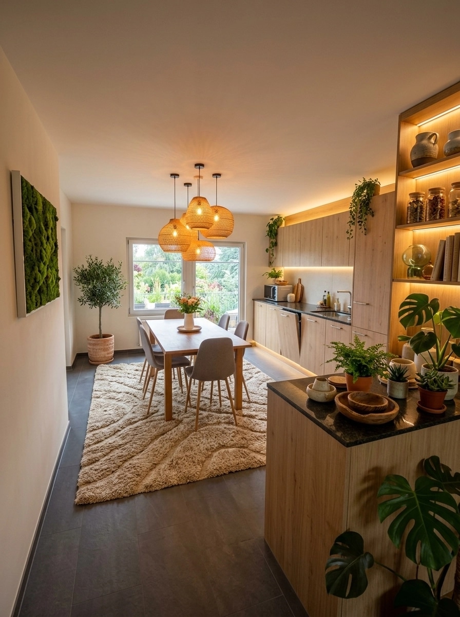 Interior design in Biophilic style — dining_room by GenRoom AI