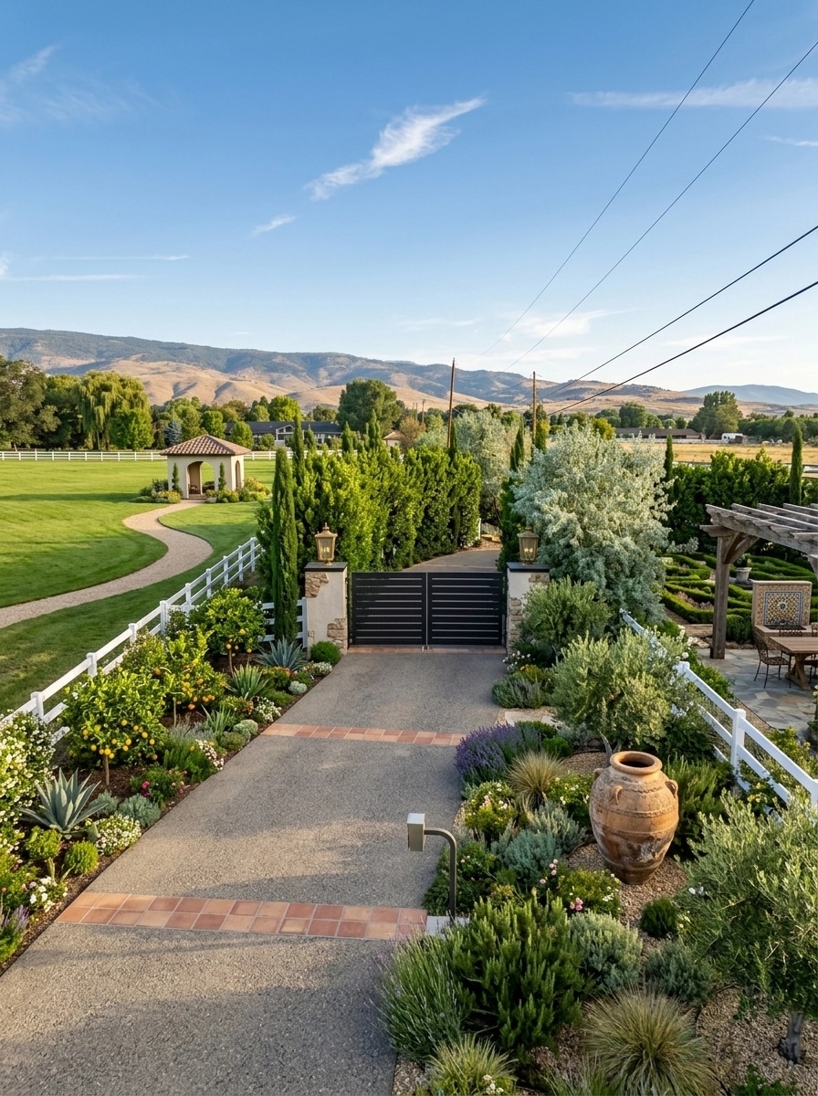 Landscape design in Mediterranean Yard style — Yard by GenRoom AI