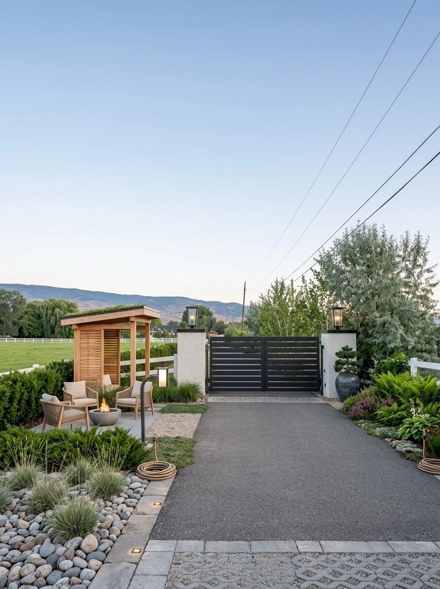Landscape design in Scandinavian Garden style — Yard by GenRoom AI