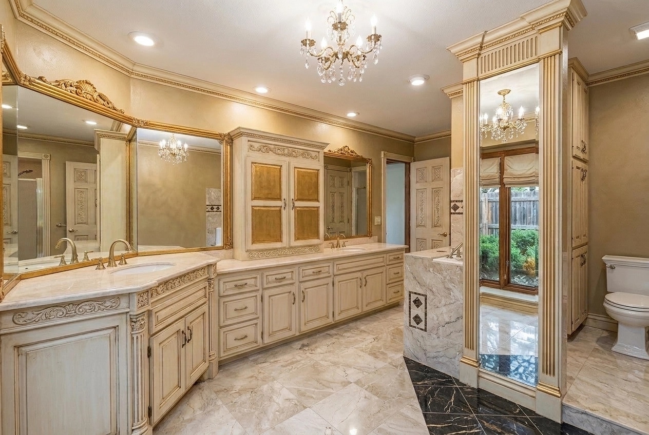 Interior design in Neoclassic style — Bathroom by GenRoom AI