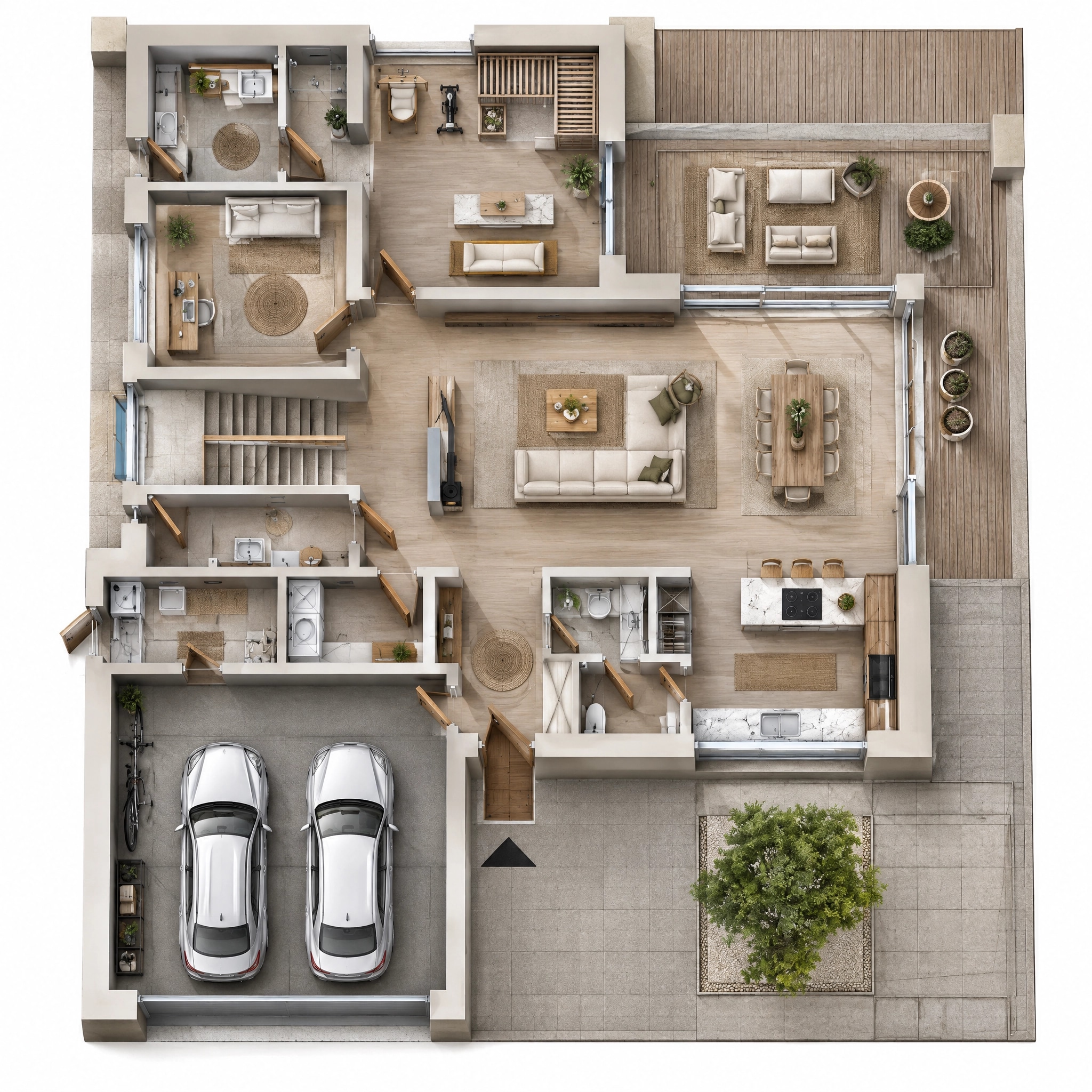 Interior design in Japandi style — Living Room by GenRoom AI