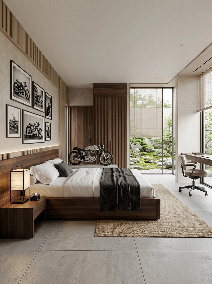 Japandi Bedroom design — interior photo by GenRoom AI