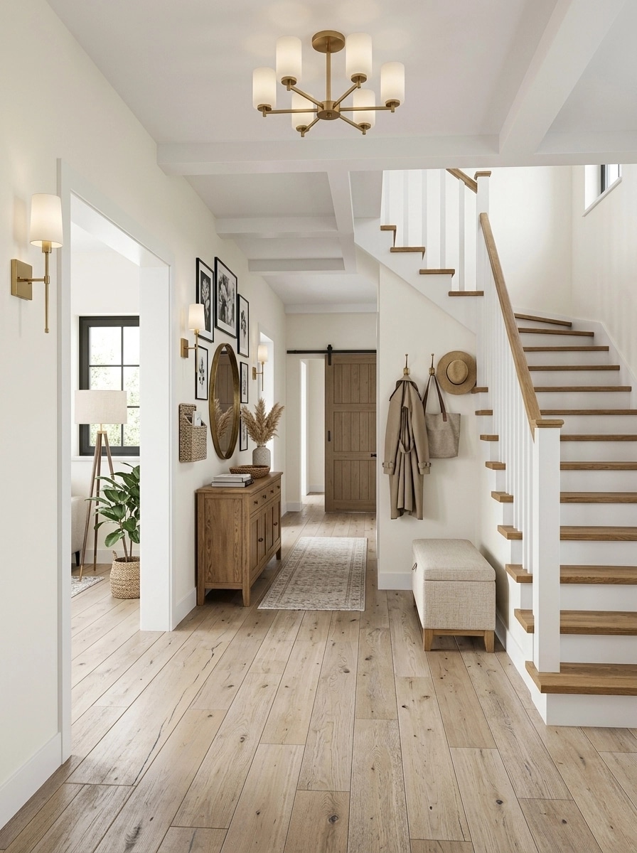 Hallway interior in Modern Farmhouse style — photo by GenRoom AI