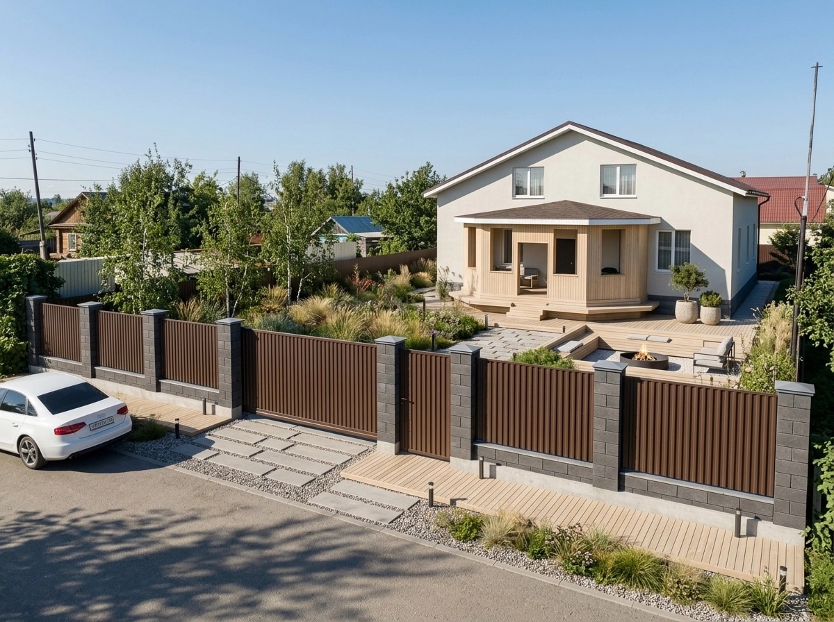 Landscape design in Scandinavian Garden style — Yard by GenRoom AI