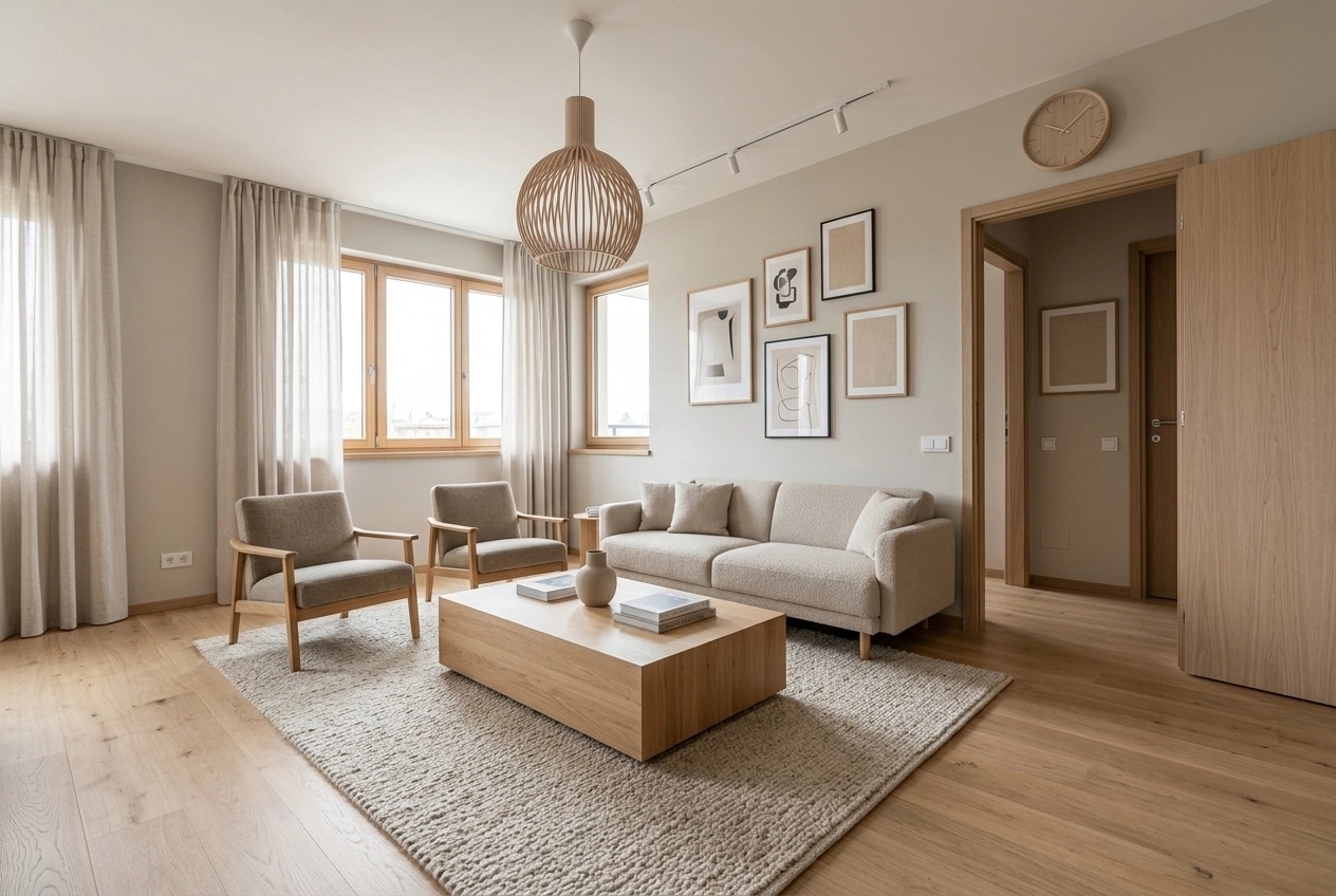 Scandinavian Living Room design — interior photo by GenRoom AI