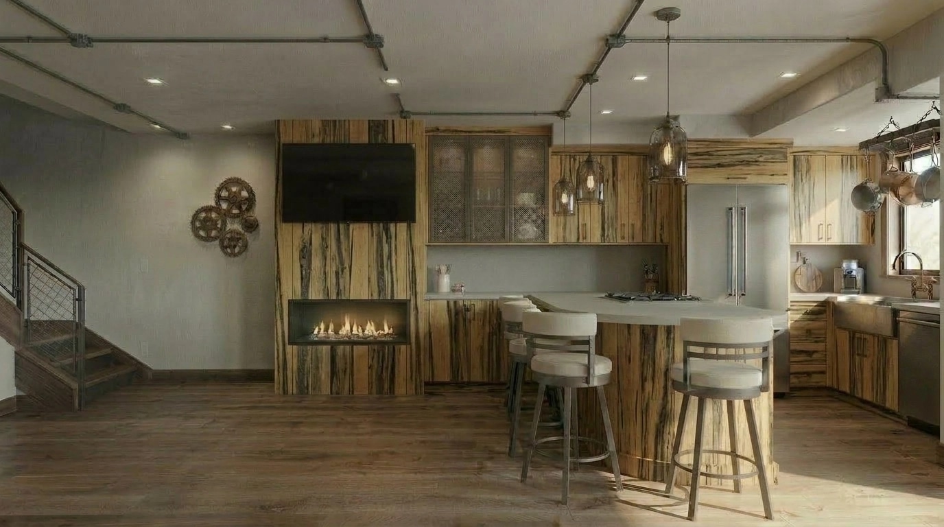 Kitchen interior in Loft / Industrial style — photo by GenRoom AI