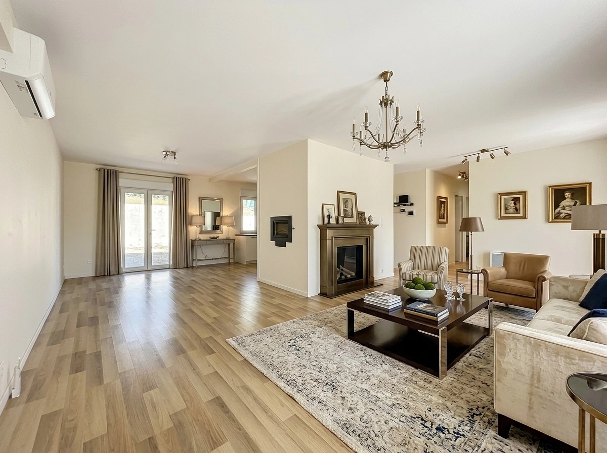 Transitional Living Room design — interior photo by GenRoom AI