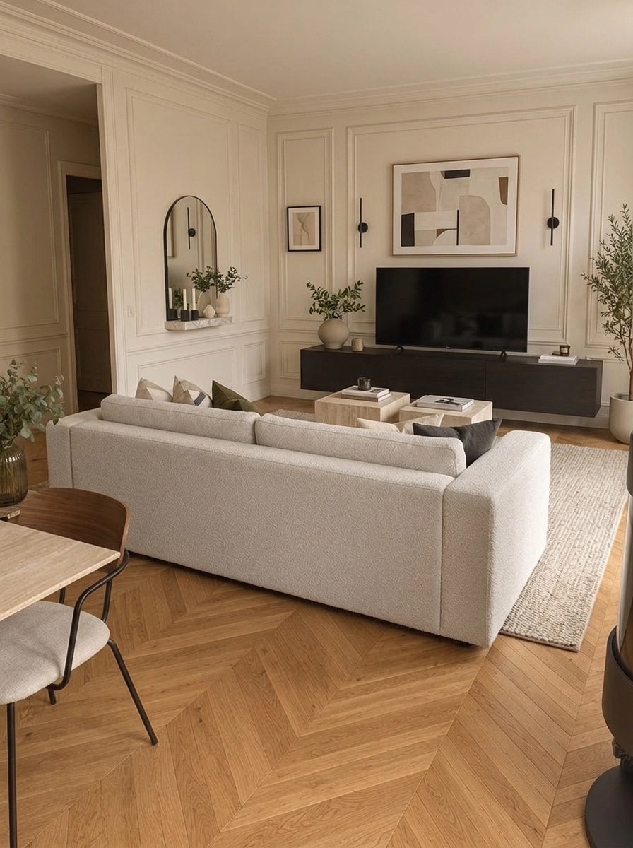 Interior design in French Parisian style — Living Room by GenRoom AI