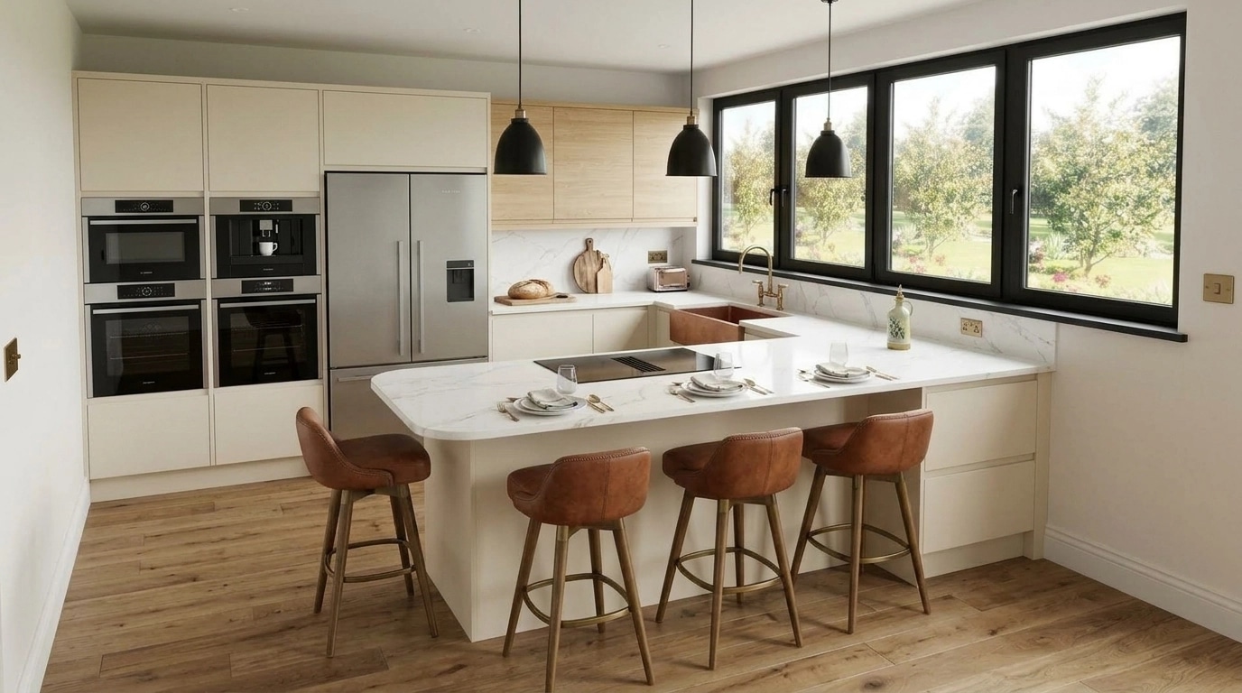 Modern Farmhouse Kitchen design — interior photo by GenRoom AI