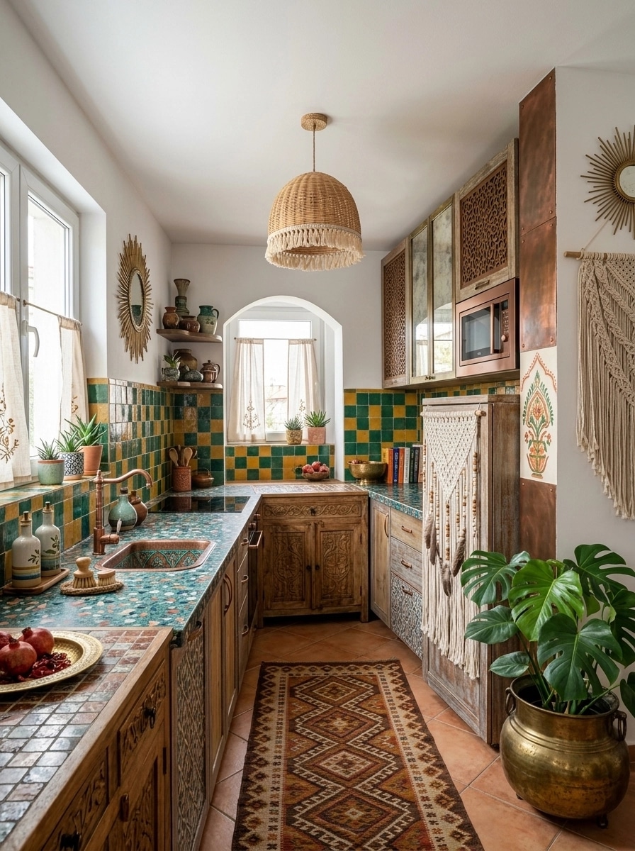 Bohemian Kitchen design — interior photo by GenRoom AI