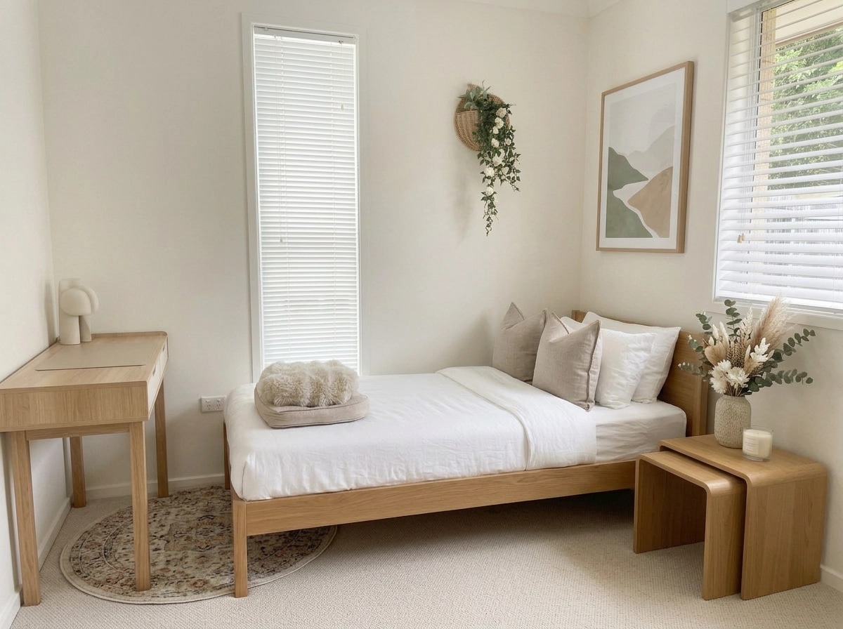 Scandinavian Bedroom design — interior photo by GenRoom AI