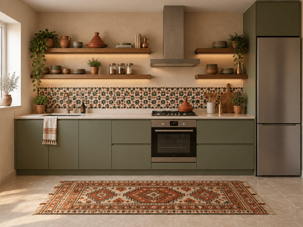 Kitchen interior in Arabian / Moroccan style — photo by GenRoom AI