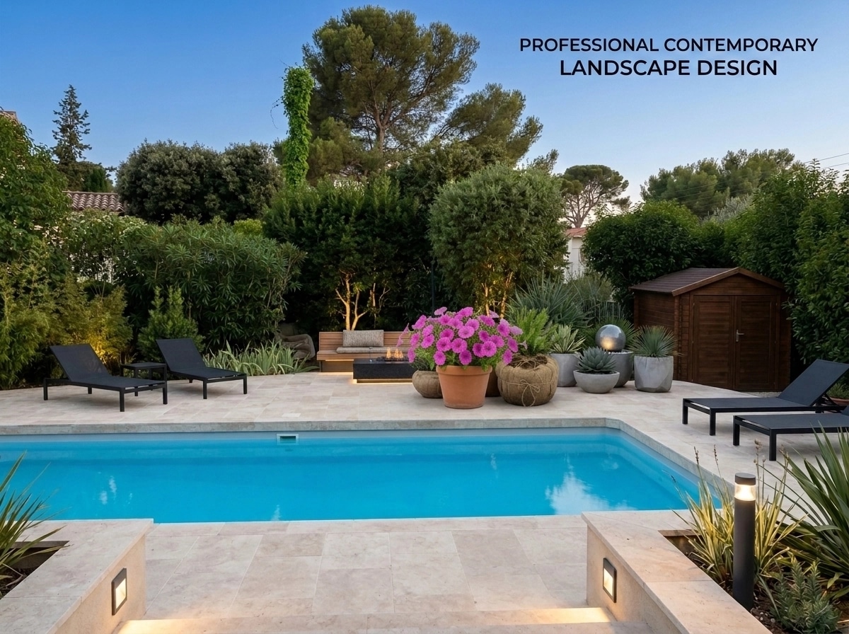 Landscape design in Contemporary Yard style — Yard by GenRoom AI