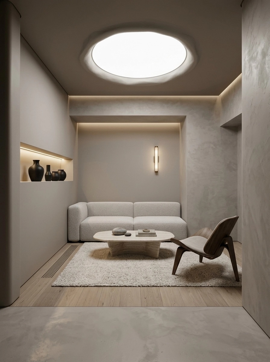 Minimalism Living Room design — interior photo by GenRoom AI