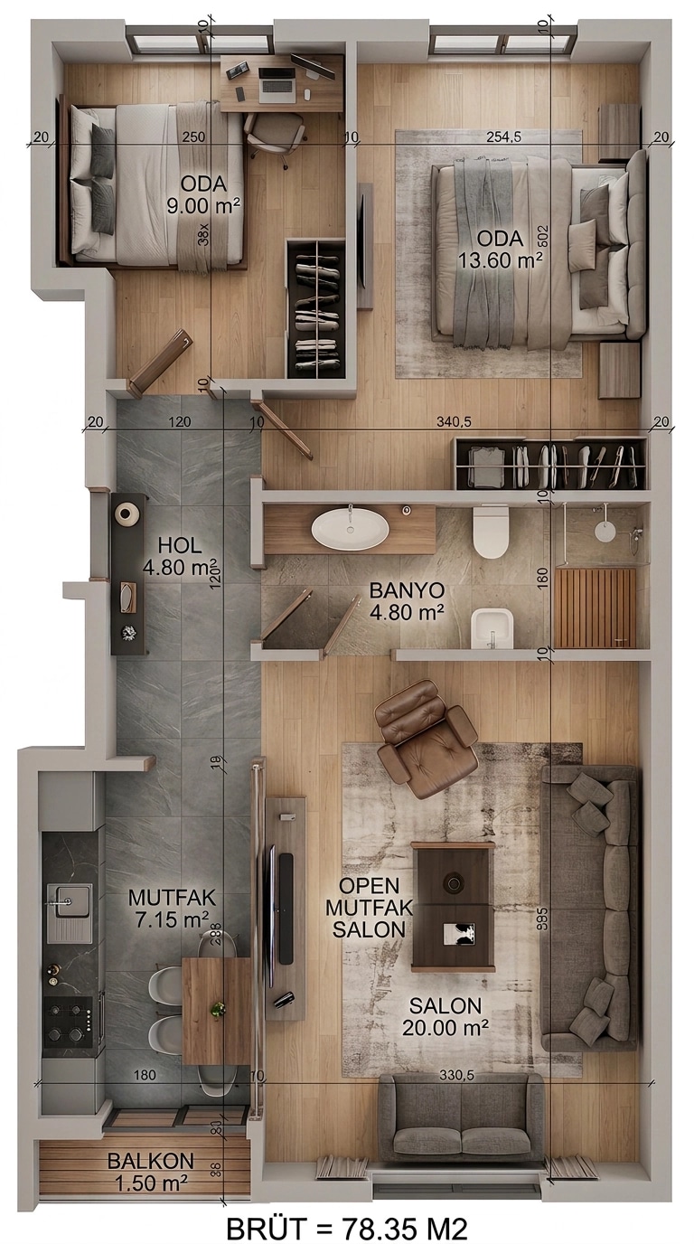Interior design in Contemporary style — Living Room by GenRoom AI