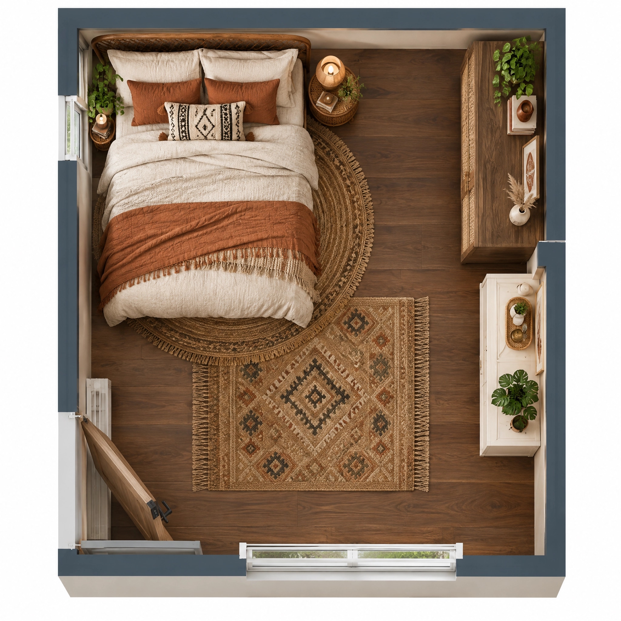 Interior design in Bohemian style — Living Room by GenRoom AI