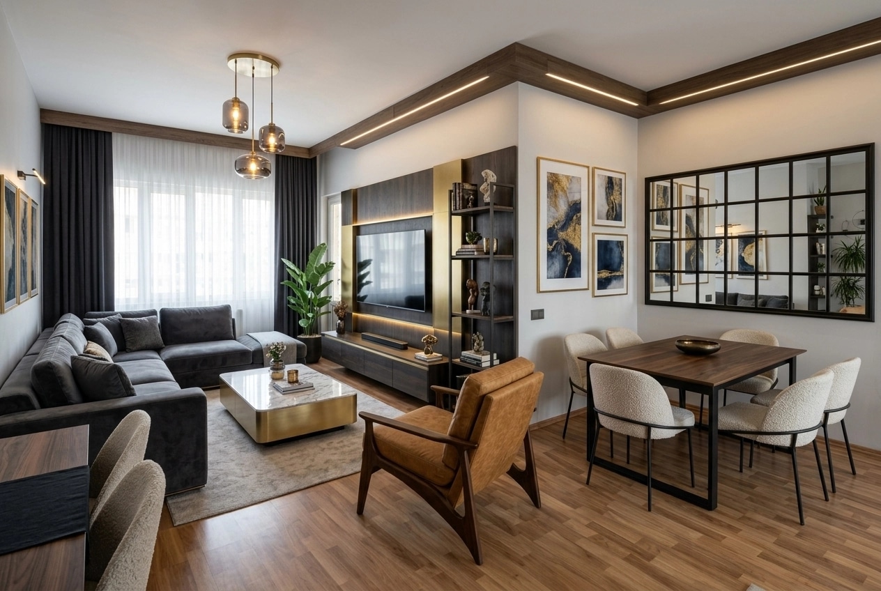 Interior design in Contemporary style — Living Room by GenRoom AI
