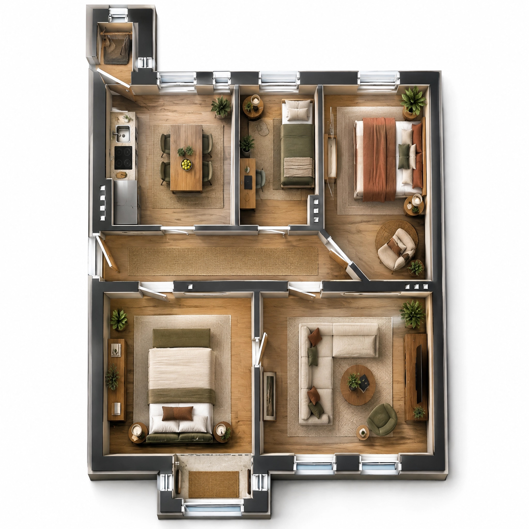 Interior design in Contemporary style — Living Room by GenRoom AI