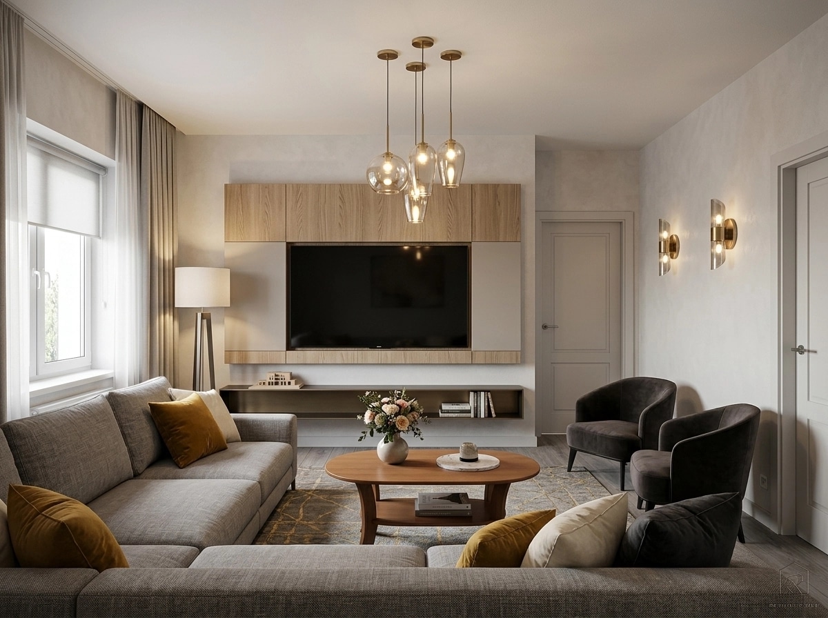 Interior design in Contemporary style — Living Room by GenRoom AI