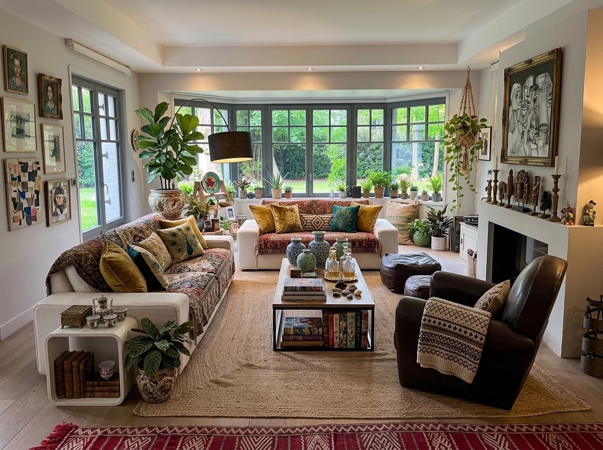 Maximalist Living Room design — interior photo by GenRoom AI