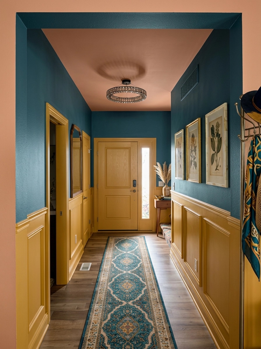 Hallway interior in Eclectic style — photo by GenRoom AI