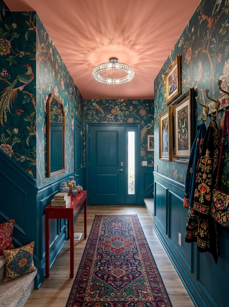 Hallway interior in Maximalist style — photo by GenRoom AI
