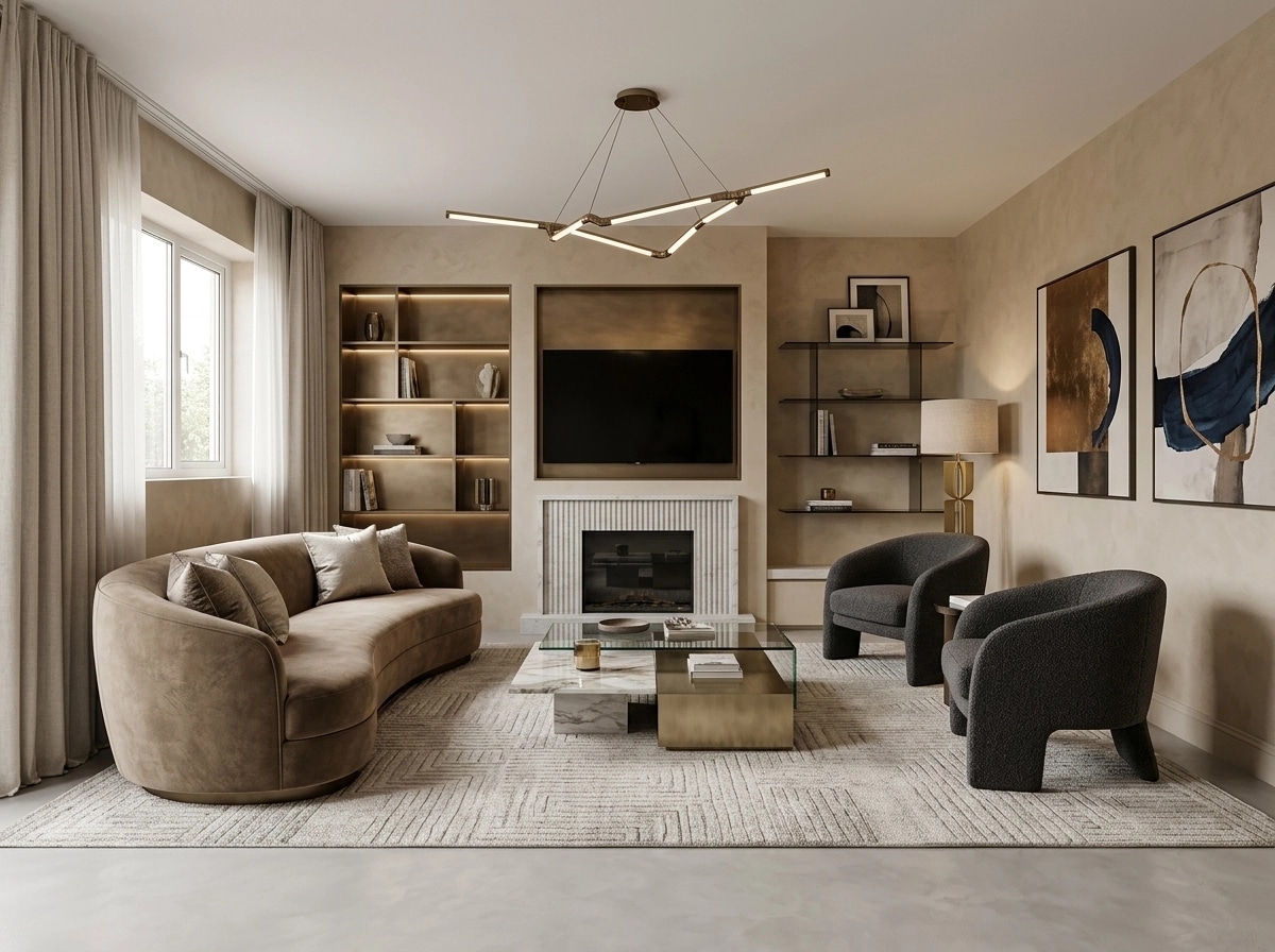 Interior design in Contemporary style — Living Room by GenRoom AI