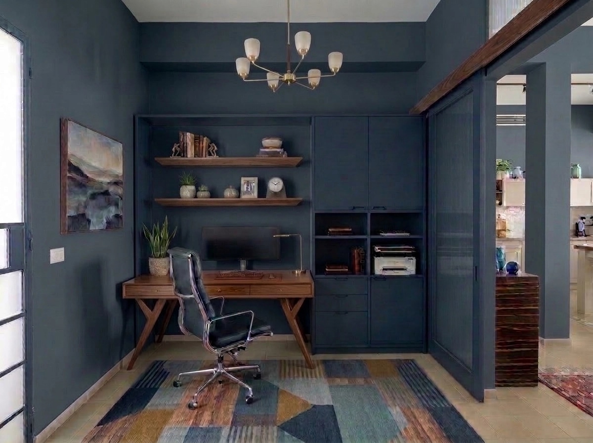 Interior design in Mid-Century Modern style — home_office by GenRoom AI