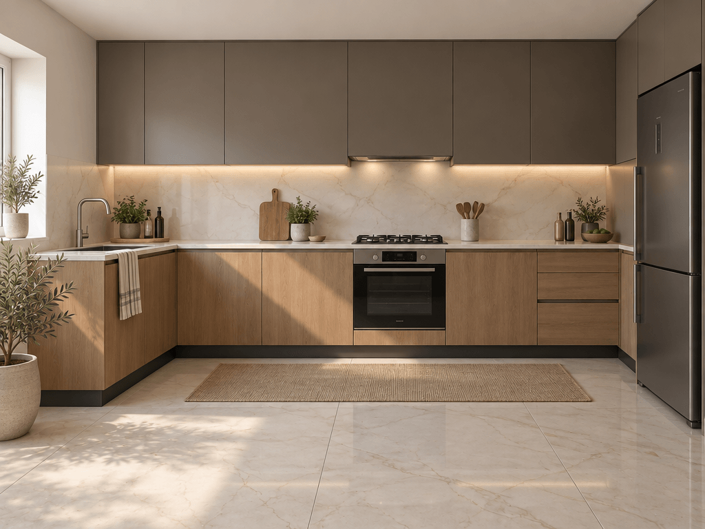 Kitchen interior in Minimalism style — photo by GenRoom AI