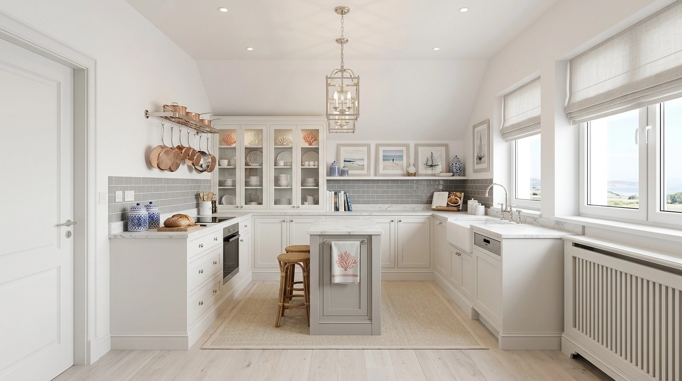 Coastal / Hamptons Kitchen design — interior photo by GenRoom AI