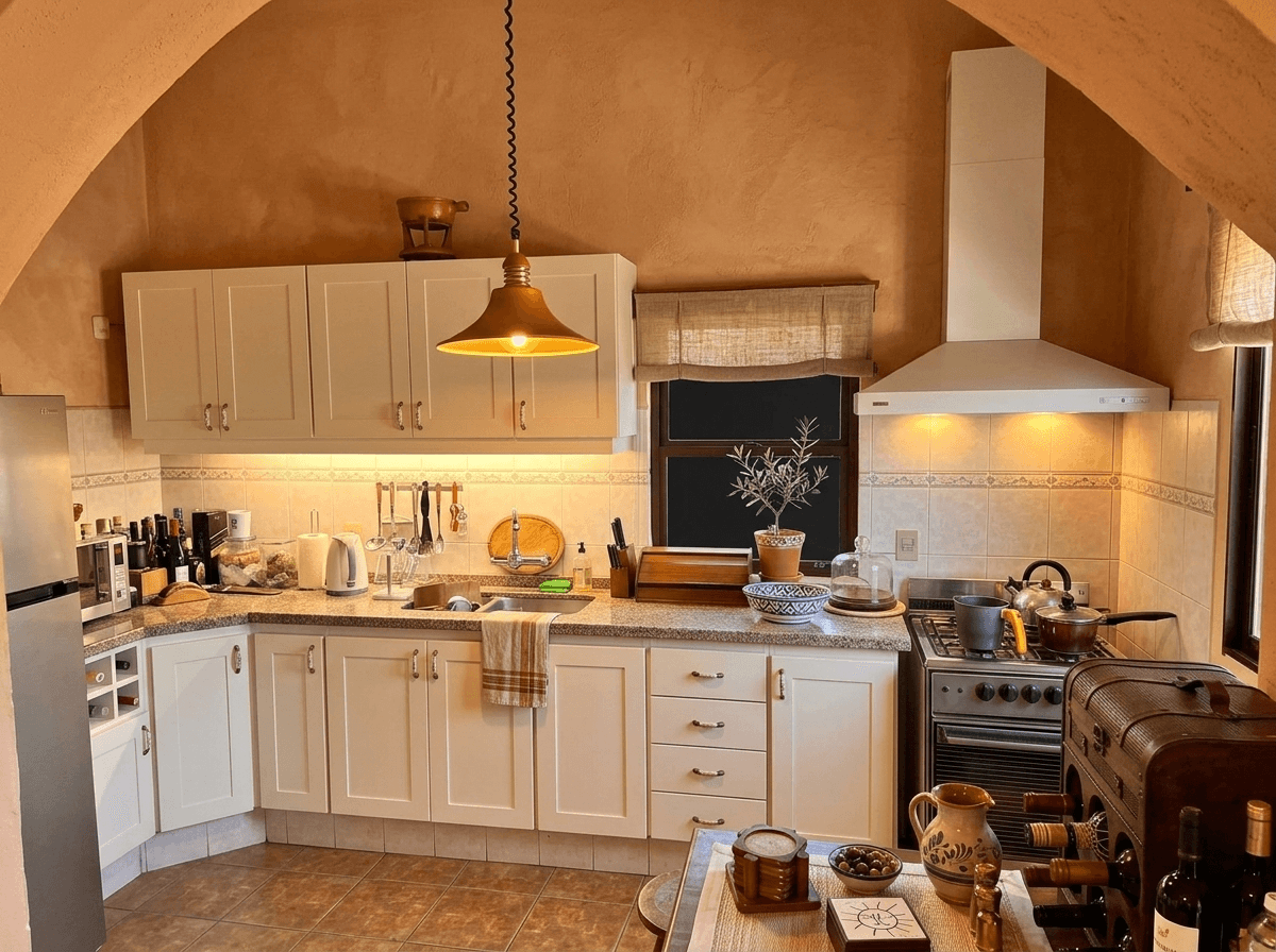 Mediterranean Kitchen design — interior photo by GenRoom AI