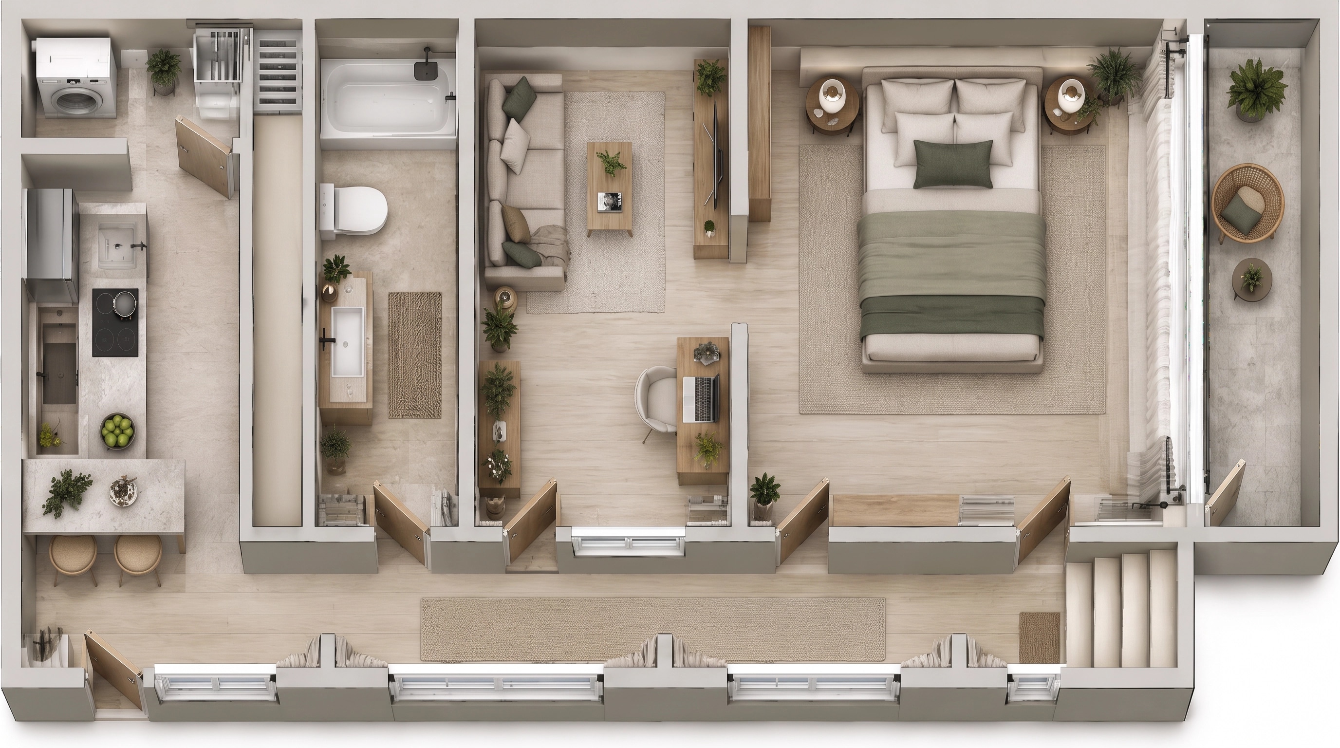Interior design in Minimalism style — Living Room by GenRoom AI