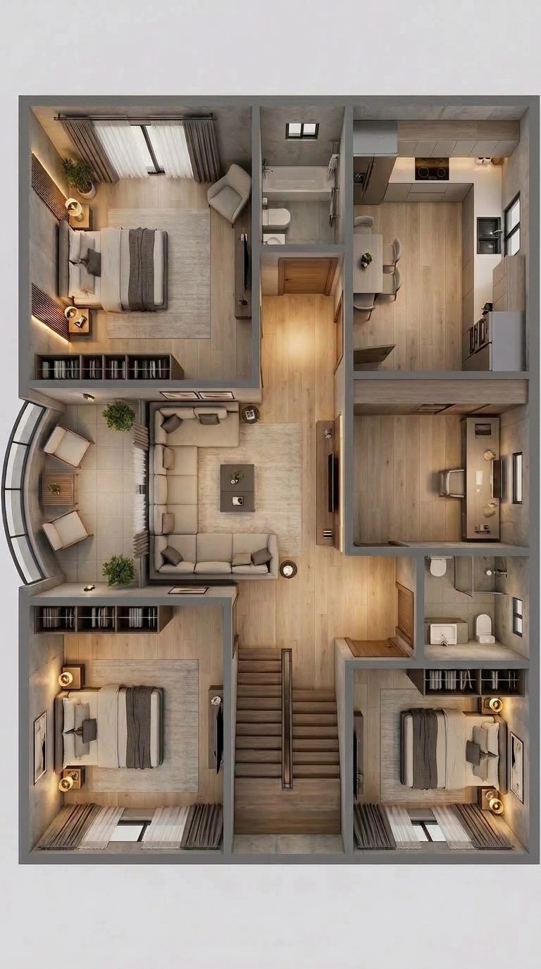 Interior design in Contemporary style — Living Room by GenRoom AI