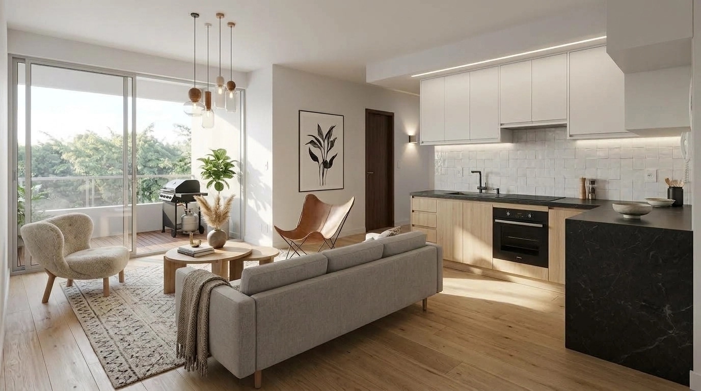 Scandinavian Living Room design — interior photo by GenRoom AI