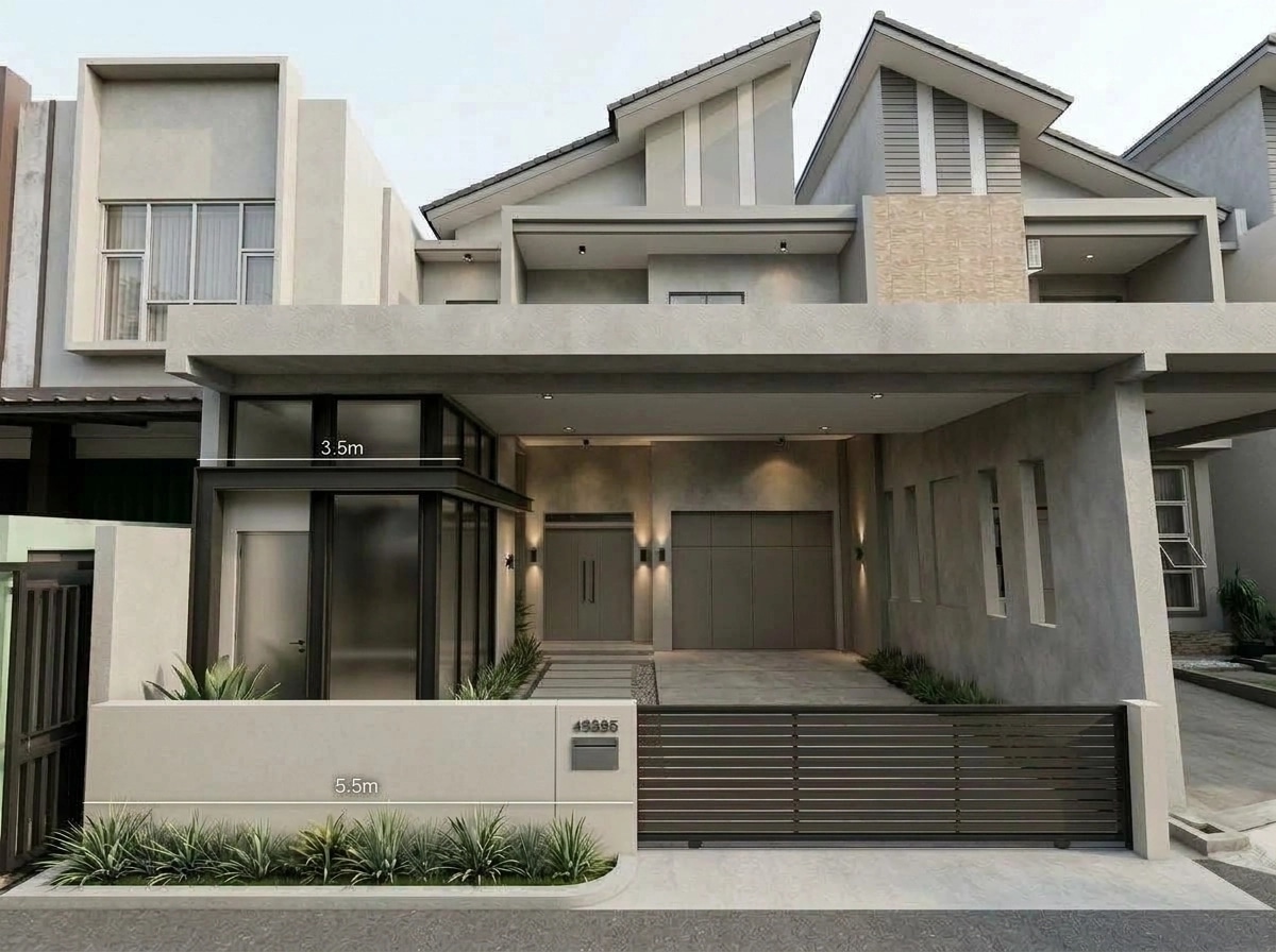Minimalist Facade Facade design — facade photo by GenRoom AI