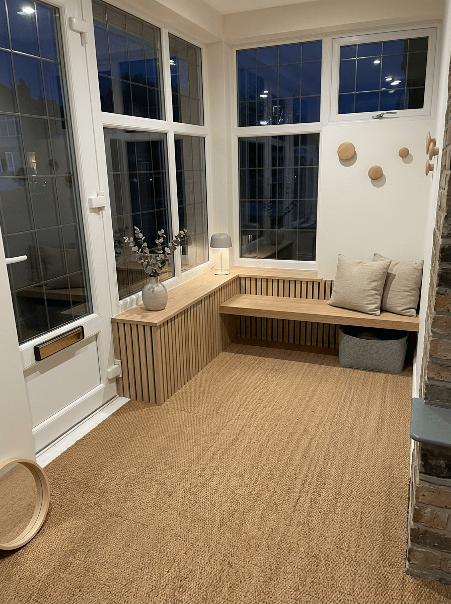 Hallway interior in Scandinavian style — photo by GenRoom AI