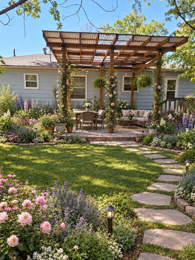 Landscape design in English Cottage Garden style — Yard by GenRoom AI