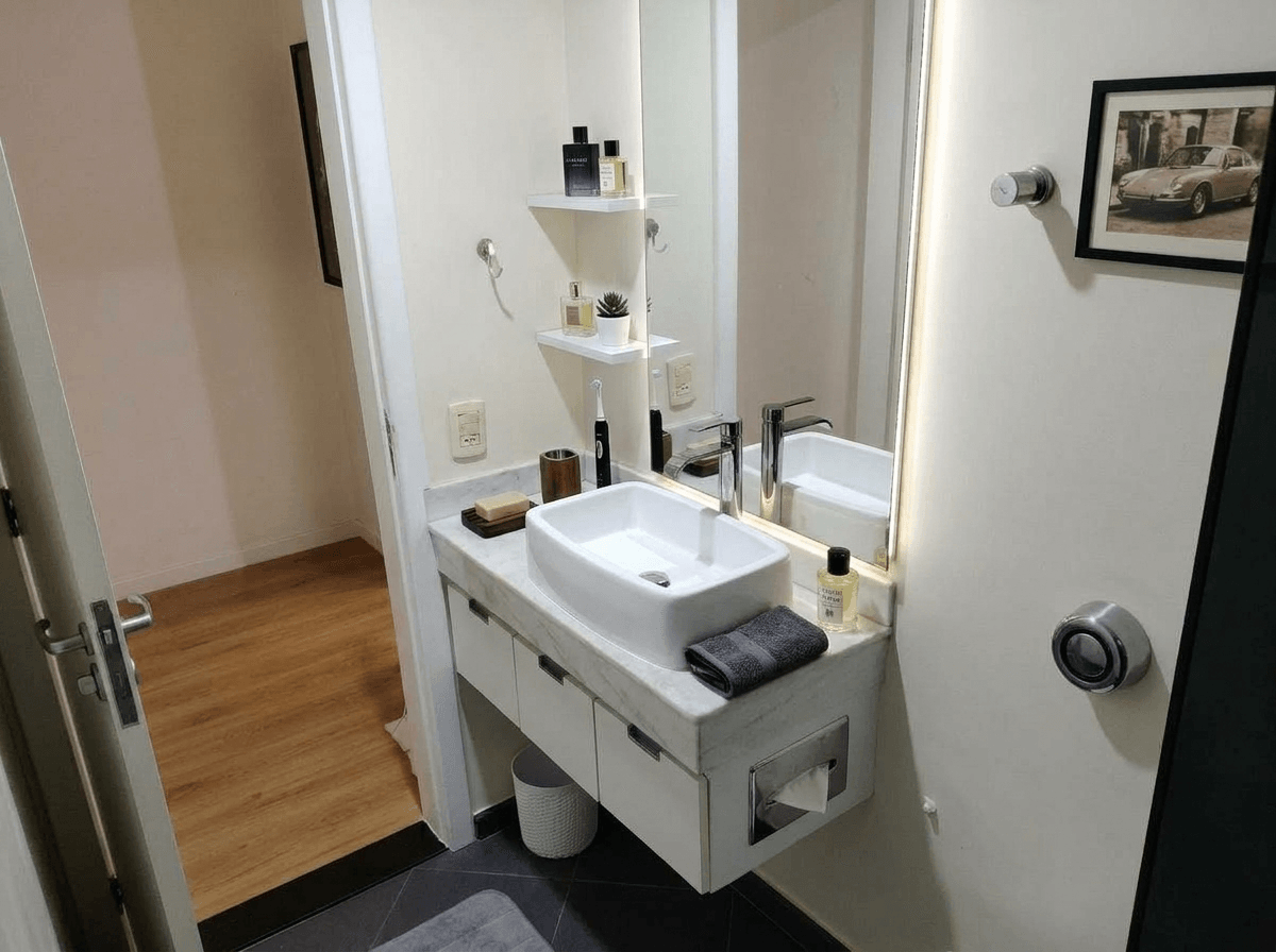 Bathroom interior in no_style style — photo by GenRoom AI