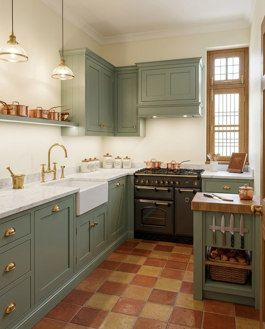Kitchen interior in British style — photo by GenRoom AI