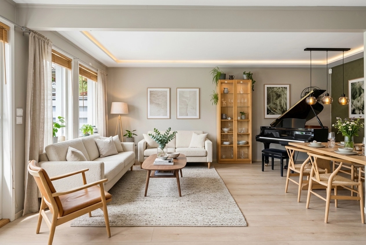 Interior design in Scandinavian style — Living Room by GenRoom AI