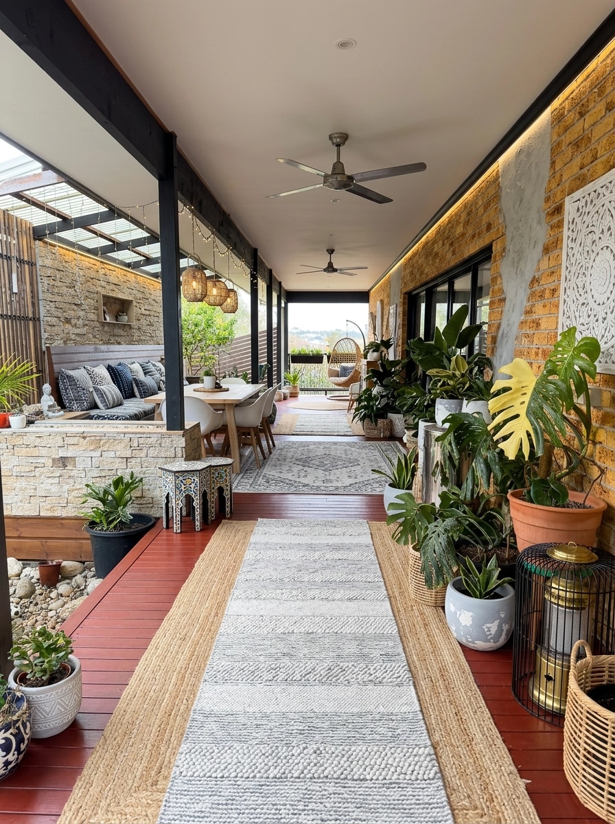 Interior design in Bohemian style — balcony by GenRoom AI