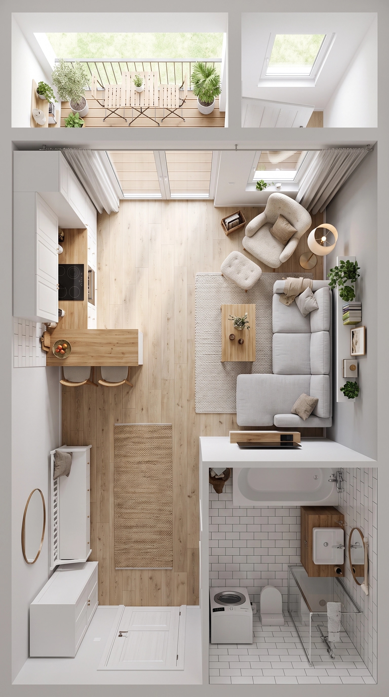 Interior design in Scandinavian style — Living Room by GenRoom AI