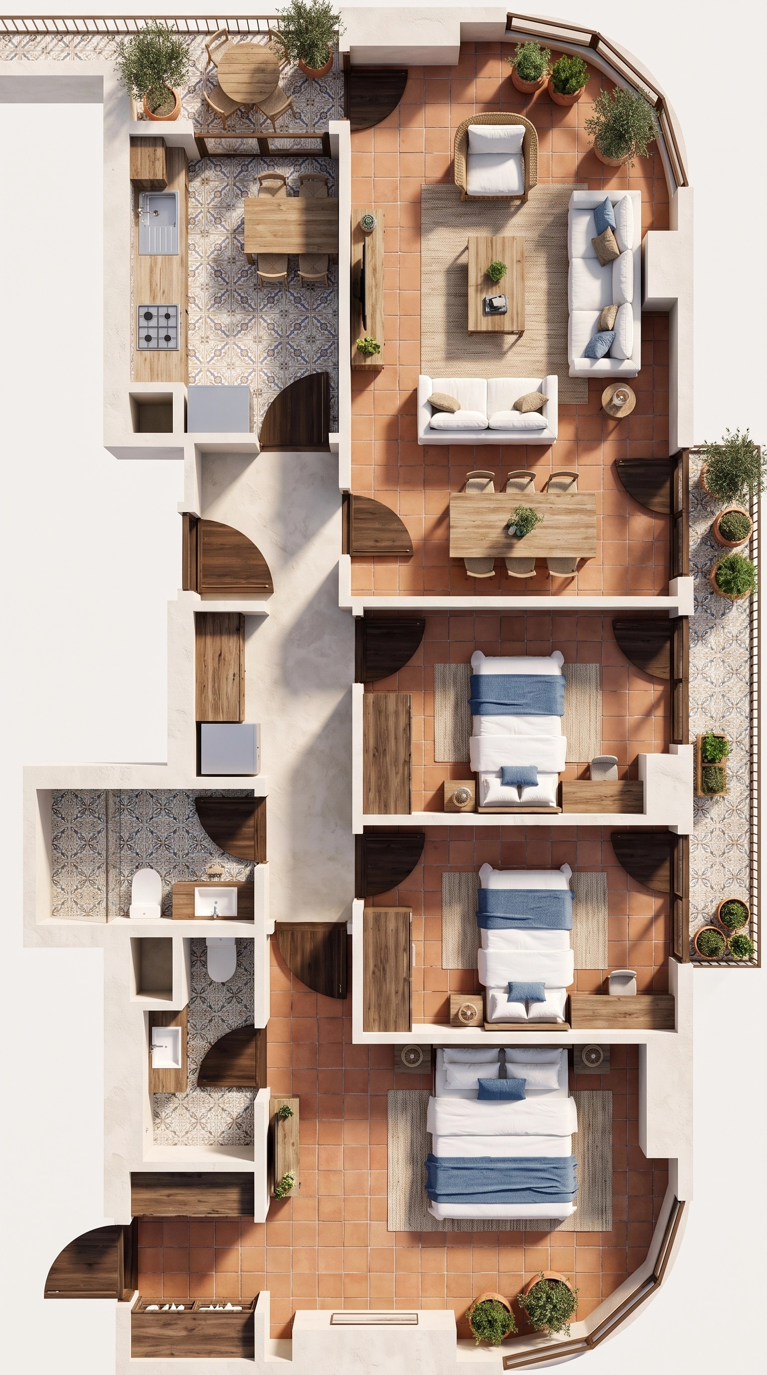 Interior design in Mediterranean style — Living Room by GenRoom AI
