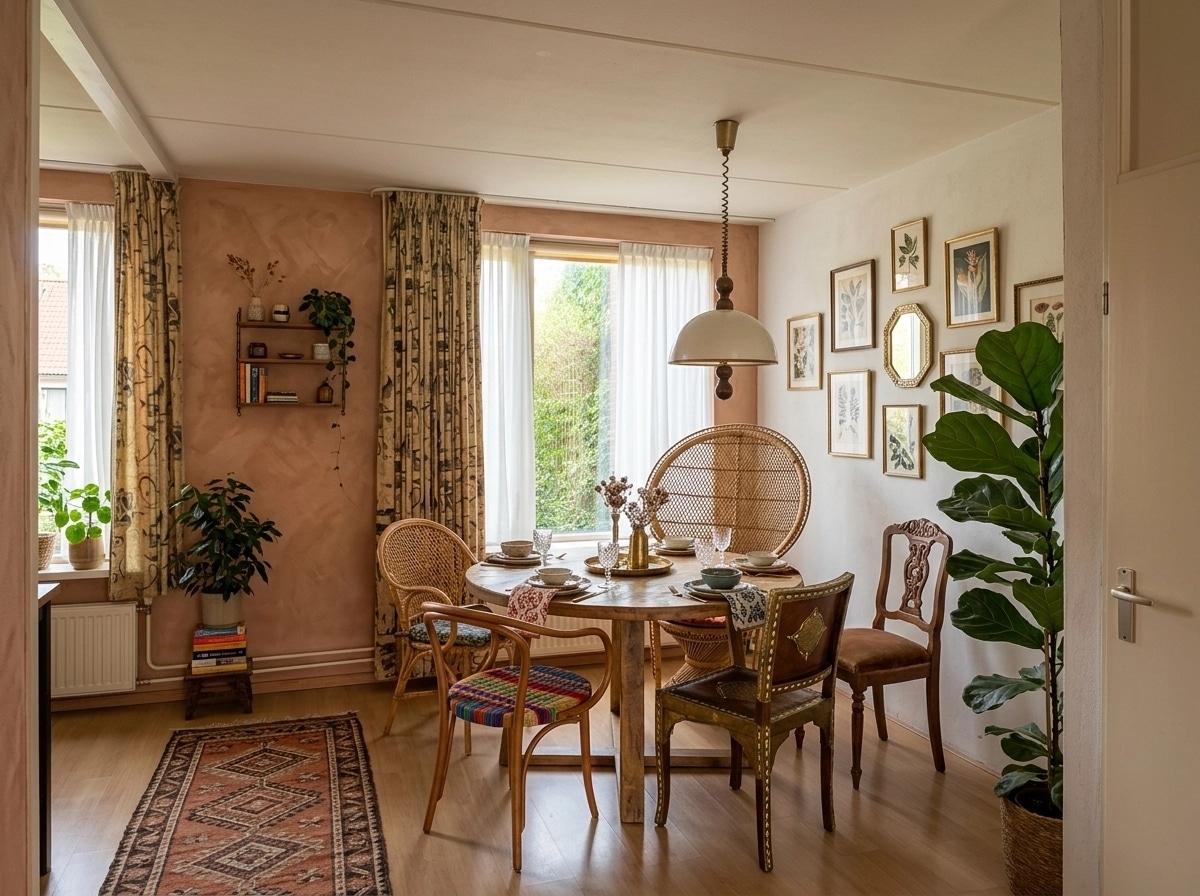Interior design in Bohemian style — dining_room by GenRoom AI
