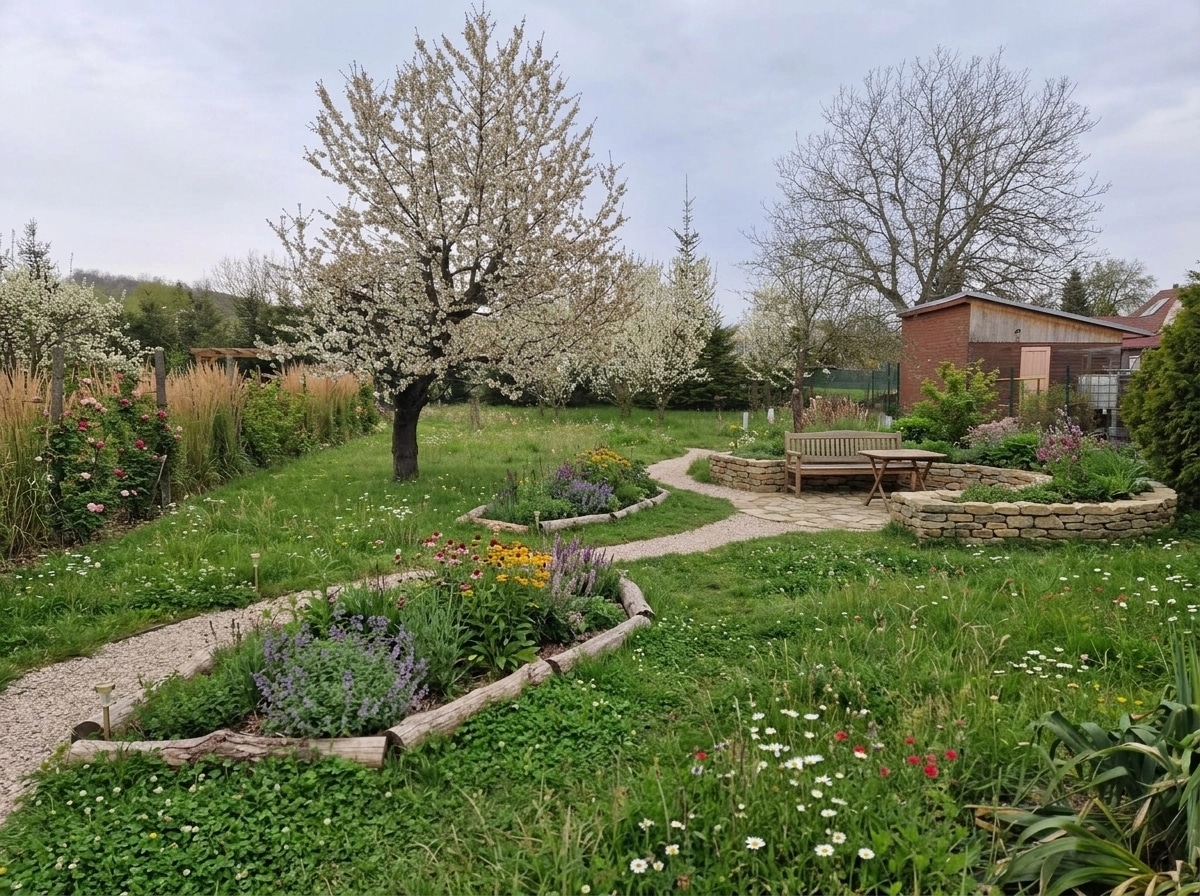 Landscape design in Eco Natural Garden style — Yard by GenRoom AI